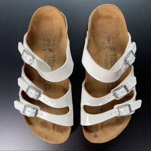 Birkenstock Florida Triple Strap White Sandals, 38